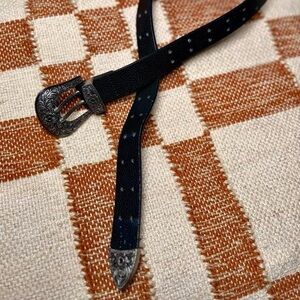Woman’s Western Style Belt | Faux Leather | Silver Buckle